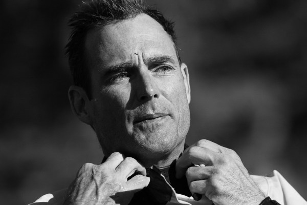 black and white photo of David Boyd in the sunshine