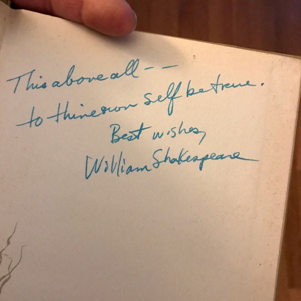 This above all — to thine own self be true.